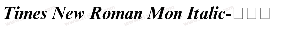 Times New Roman Mon Italic字体转换